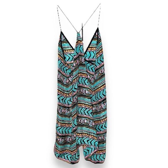 Milly Cabana Women’s Mini Dress Size S Multi Swimsuit Cover Up V-Neck Silk $230 - Picture 3 of 6